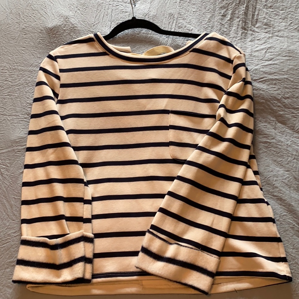 Bishop and young fleece stripped sweater